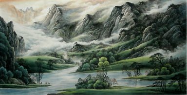 Montagnes et l\'eau - peinture chinoise