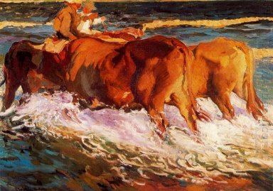 Oxen In The Sea Study For Sun Of Afternoon 1903