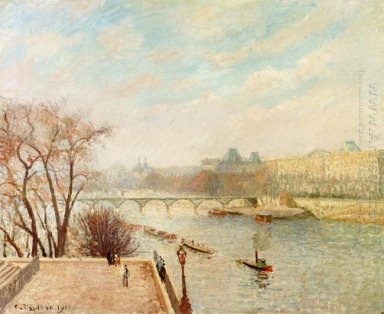 el Louvre invierno la luz del sol por la mañana 2 ª versión 1901