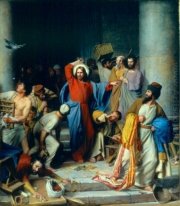 Gesù scacciando i cambiavalute nel tempio
