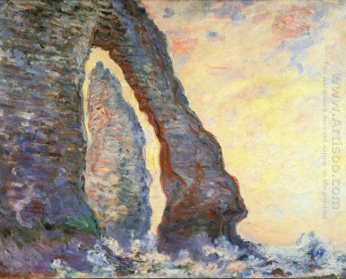 L\'aiguille du rock vu à travers la Porte d\'Aval 1886