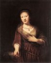 Saskia con una flor roja 1641