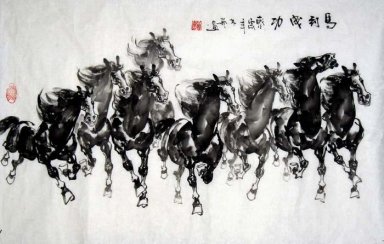 Häst-ToSuccess - kinesisk målning