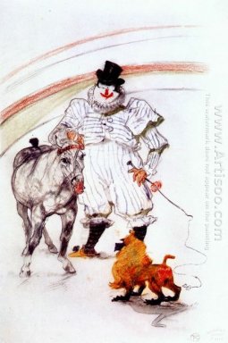 В цирке Лошадь и обезьяна выездке 1899