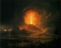 En vulkanen Vesuvius som ses från Portici