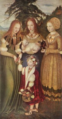 Saints Dorothea Agnes och Kunigunde 1506