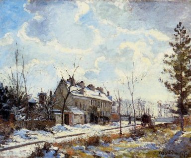 louveciennes Straße Schnee-Effekt 1872