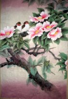 Pájaros y flores - Pintura china