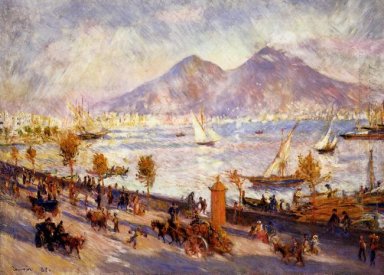 Monte Vesúvio na manhã 1881