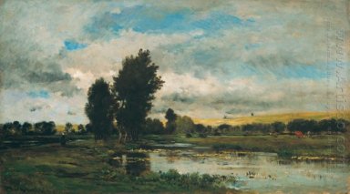 Französisch-Fluss-Szene 1871