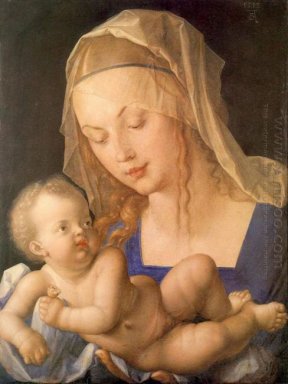 Virgen y niño que sostienen una pera medio comido 1512