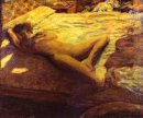 Donna sdraiata su un letto o il indolente Woman 1899