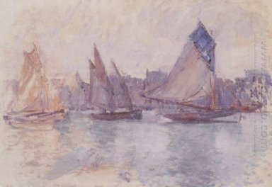 Bateaux dans le port du Havre 1883