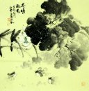 Fish & Lotus - peinture chinoise