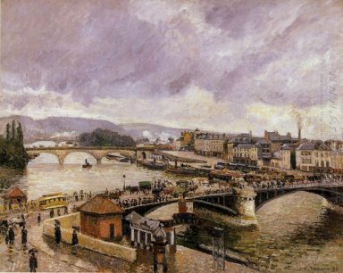 Il pont Boïeldieu rouen effetto pioggia 1896