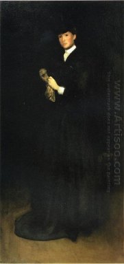 Anordnung in schwarzem Nr. 8 Porträt von Frau Cassatt 1885
