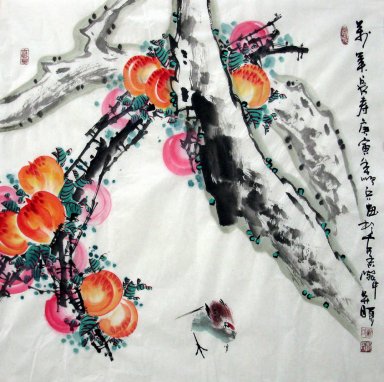 Персик - китайской живописи