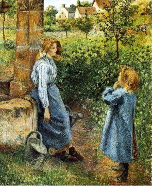 jeune femme et de l\'enfant au puits 1882