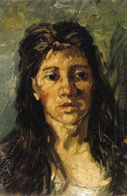 Cabeza de una mujer con el pelo suelto 1885