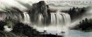 Mountains and waterfall - Chinese Painting