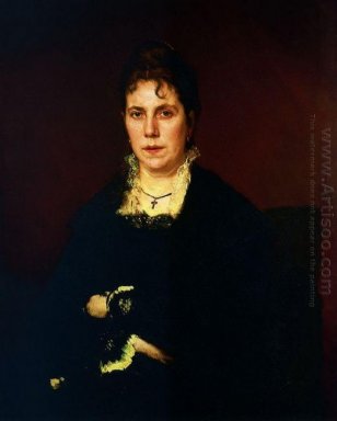 Stående av Sofia Nikolaevna Kramskoy Konstnärens hustru 1879
