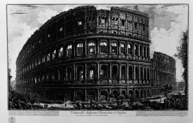 Vista do Anfiteatro Flaviano Chamado The Colosseum