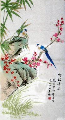 Bamboo & Birds - Chinesische Malerei