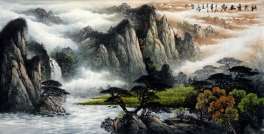 Montagnes et l\'eau - peinture chinoise