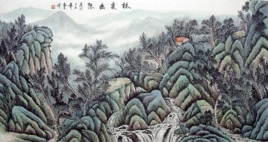 Montaña y la cascada - la pintura china