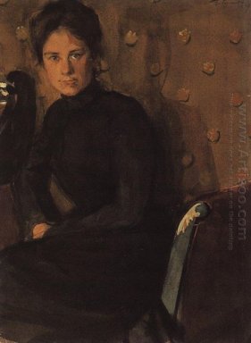 Portret van Y E Kustodieva 1907