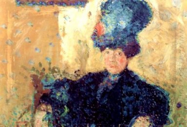 Halve lengte portret van Mathilde Schoenberg