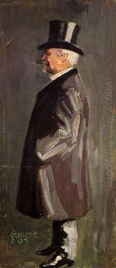 Ritratto di Leopoldo czihaczek di profilo verso sinistra 1907