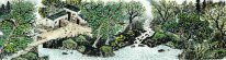 Countyard, Trees - Chinese Painting