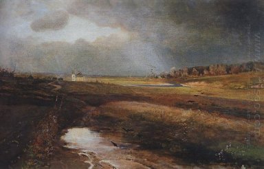 Landschaft mit Kirche 1885