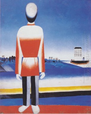 Man Suprematic Dans Paysage 1930