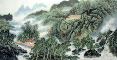 Montanha e água - pintura chinesa