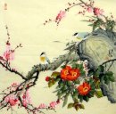 Peinture chinoise - Oiseaux-fleur