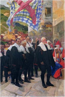 Navarra De vroedschap van Roncal 1914