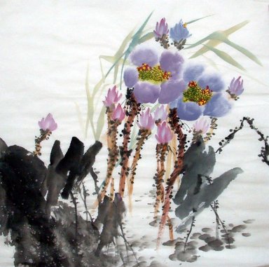 Oiseaux et fleurs - Peinture chinoise