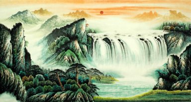 Cachoeira - Pintura Chinesa