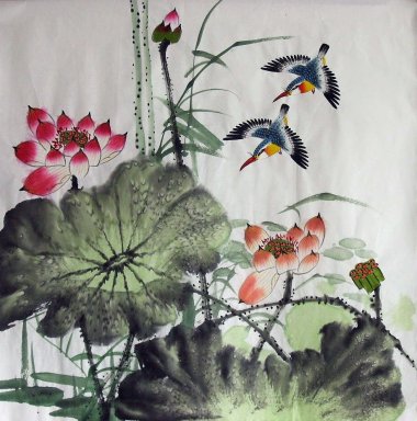 Lotus Chinees schilderij