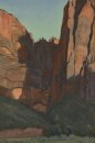 Évidement dans la paroi, Parc national de Zion, Août 1933