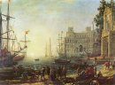 Hafen mit der Villa Medici 1637