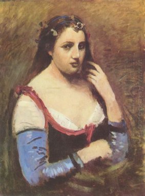 Mujer con las margaritas 1870