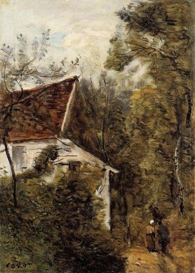 Luzancy Het Pad door het bos 1872