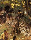 Mädchen sammeln Blüten Valdemosa Mallorca 1910