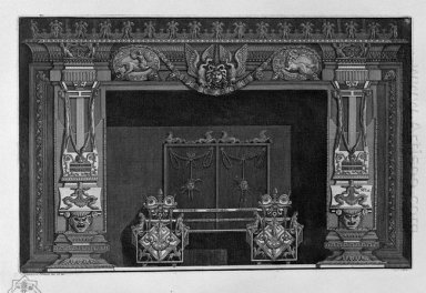 Fireplace In The Frieze Of A Medusa S Head Between Two Swans Fla