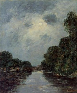 La Somme, à proximité D Abbeville Moonlight 1894