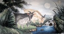 Овцы - китайской живописи