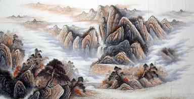 Berge und Wasser - Chinesische Malerei